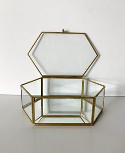 Exquisito joyero de metal y cristal hecho a mano con intrincado diseño antiguo para almacenamiento de tocador de estilo vintage - Product Image 5