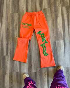 High Quality Vintage Acid Wash <b>Flare</b> Sweatpants for Men 100% Cotton Track <b>Leggings</b> Drawstring Closure Stylish Streetwear Winter - Product Image 6