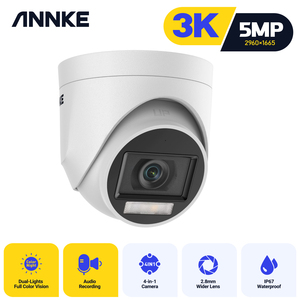 Câmera de segurança externa ANNKE com resolução 3K de alta qualidade: imagem aprimorada, áudio e visão noturna câmera CCTV externa