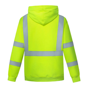 Vestes de sécurité respirantes unisexe en polyester pour hommes, couleurs personnalisées, logo personnalisé, style à capuche, antistatique, imperméable, ANSI classe 2 - Product Image 3