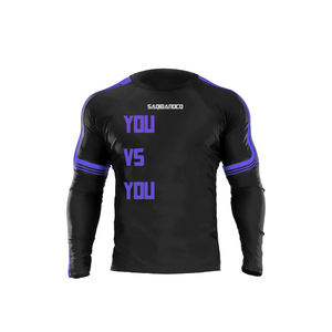 Rash Guards personnalisés de haute qualité BJJ MMA hommes Rashguard et chemises de compression - Product Image 3