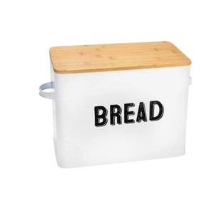 Contenedor de almacenamiento de pan pulido brillante blanco, caja de pan de granja para encimera de cocina, juegos de contenedores de té y café de azúcar - Product Image 2