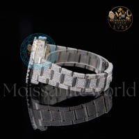Montre de luxe pour homme en moissanite de qualité supérieure, montre automatique plaquée or 18 carats, verre saphir, étanche, montre-bracelet de créateur