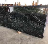 Losas y Azulejos de Granito Negro Pulido para Encimeras de Cocina, Lápidas Conmemorativas, Diseño Moderno, Alta Resistencia, Tamaños Personalizados, para Villas