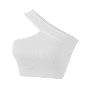 Sujetador corto de un hombro de alta calidad para mujer, sujetador de Yoga de nailon Spandex 2025, nuevo Sujetador deportivo informal para mujer - Product Image 6