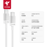 Câble de données FLYCDI à charge rapide Type-C Ice Crystal 1M pour téléphones mobiles (Android/iPhone)