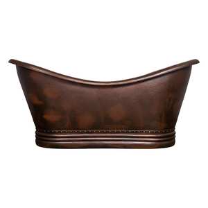 Bañera de cobre de lujo moderna hecha a mano con diseño de pie de garra con acabado de latón de inspiración vintage Baños de cobre modernos de lujo - Product Image 2