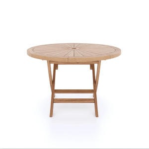 Muebles de Jardín, Mesa de Exterior, Tamaño 120x120x75, Hecha de Madera de Teca Antigua de Alta Calidad - Product Image 1