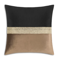 Housse de coussin personnalisable en coton biologique tissé à motif végétal, moitié marron, moitié blanc, design élégant, fournisseurs en gros