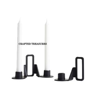 Stylish and Refined Modern <b>Candle</b> <b>Holders</b> Antiqued Metal Finishes in <b>Black</b> Gold Silver for Hotels - Product Image 6