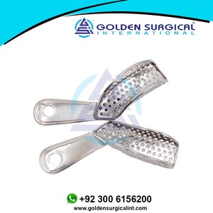 Plateau de maintien dentaire, plateau d'empreinte dentaire, plateau dentaire supérieur et inférieur en acier inoxydable, autoclavable, outils dentaires - Product Image 3