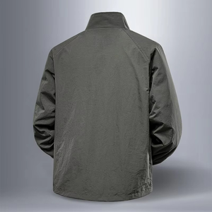 Primavera otoño hombres chaqueta Casual al aire libre soporte cuello cremallera a prueba de viento impermeable versátil deporte abrigo chaqueta de mezclilla hombres ropa - Product Image 6