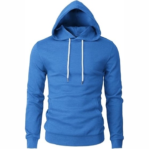 Sudadera con capucha de forro polar azul real premium para hombre, estilo casual con cordones blancos, tamaño y diseño personalizados - Product Image 6