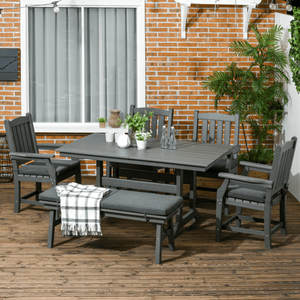Ensemble de mobilier de patio extérieur moderne en bois, fer et verre avec polyester, durable, pour cours et hôtels - Product Image 1