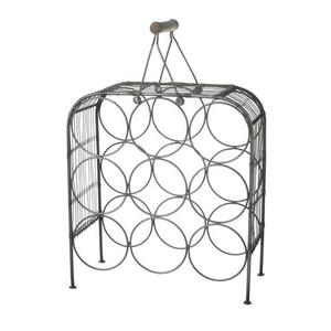 Encimera más popular Bar Bodega de vino 6 botellas Soporte de cerveza de metal decorativo Estante de vino clásico Soporte de vino de pie - Product Image 2