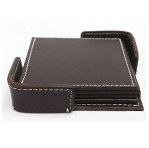 Wholesale Bulk Modern Luxury Round Leather Coaster Latest Design Wedding High Quality Table Top Kitchenware Dinnerware <b>Mats</b> Pads - Product Image 4