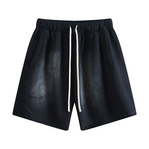 Pantalones Cortos Casuales de Verano para Hombre, de Alta Calidad, con Logotipo Personalizado, Lavado Ácido, 100% Algodón, Diseño Sólido, Secado Rápido, Transpirables, Cintura Elástica - Product Image 4