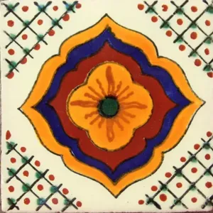 DISEÑO C #015 Azulejo mexicano hecho a mano Versátil para uso interior Pisos Paredes Parques Patios Dormitorios Salas de estar; Obtener muchos - Product Image 1