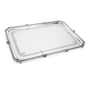 Plateau de service en acier inoxydable Plateau de service en métal de qualité supérieure Plateau de service de finition nickelé pour décoration faite à la main - Product Image 4
