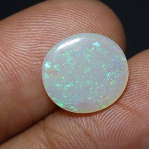 Cabochon d'opale de feu naturelle australienne solide Coober Pedy ovale blanc noir usine lâche grossiste d'opale australienne en gros - Product Image 1