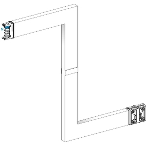 Per SCHNEIDER Electric KSA400DZE43F CANALIS-ZED-40 Raccordo per condotti barriera antincendio su o giù A B C M-TO-M - Product Image 1