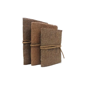 Handmade Eco Friendly Jute Journal Set Rustic Recycled Paper Notebooks with Natural Writing Sketching Travel Notes & Gifting - Product Image 3
