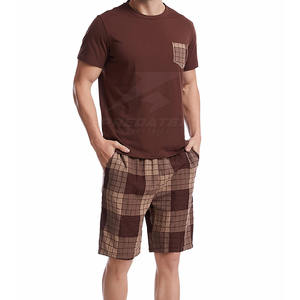 Ensemble T-shirt et short décontracté pour homme, confortable et respirant, été, tissu polyester/coton de haute qualité - Product Image 2