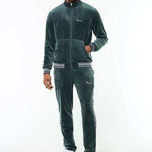 Survêtement en velours uni pour ensembles de jogging design, survêtements deux pièces pour hommes fabriqués au Pakistan, vente, service OEM - Product Image 1