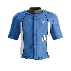 Conjuntos de uniformes de béisbol de alta calidad de primera calidad, transpirables, de talla grande, duraderos, 100% de poliéster, personalizables, para deportes al aire libre - Product Image 5