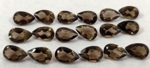 Cuarzo ahumado natural Corte de pera 3x5mm Facetado-Cuarzo ahumado de alta calidad Facetado - Product Image 5