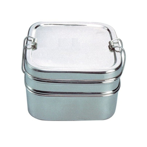 Fiambrera cuadrada de acero inoxidable no magnética duradera y a prueba de fugas para uso en la Oficina y la escuela - Product Image 1