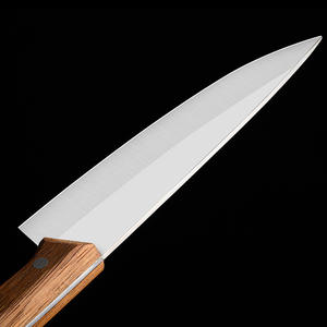 Cuchillo de chef japonés de fábrica de cubiertos OEM ODM personalizado al por mayor cuchillo de cocina de metal con hoja de acero al carbono mango de madera - Product Image 3
