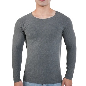 Hommes grande taille chemises thermiques col rond manches longues polaire doublé couche de base haut hiver chaud grand sous-vêtement temps froid sous-vêtements - Product Image 6