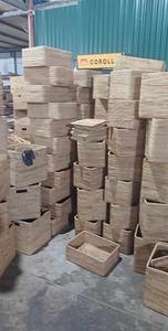 CESTA DE RATÁN REDONDA TEJIDA A MANO CESTAS DE FRUTA DE MIMBRE CON TAPA PAN BAS ALMACENAMIENTO BASKER DE LOTO AZUL VIETNAM 2025 - Product Image 5