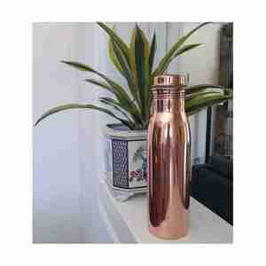 ขวดน้ำไร้สาร BPA ทำจากทองแดงเป็นมิตรกับสิ่งแวดล้อมกันการรั่วใช้ในโรงเรียนผลิตจากอินเดีย - Product Image 4