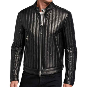 Men's Genuine Leather <b>Canvas</b> <b>Jackets</b> Breathable OEM Waterproof Quick Dry Winter Cowhide Leather High Quality - Product Image 5