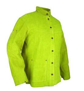 Chaqueta de Soldadura de Cuero Resistente al Calor y a las Llamas, Ropa de Trabajo Protectora para Soldadores con Costuras Duraderas - Product Image 1