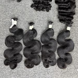 Bulk 100% Unprocessed Vietnamese Body Wavy Curly Hair Custom Weaving Double Drawn Ends Boho <b>Braids</b> Wig Hair Extensions - Product Image 2