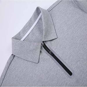 Polos à demi-zip pour hommes, polos à manches courtes, polos à demi-zip surdimensionnés pour hommes, vêtements d'été - Product Image 3