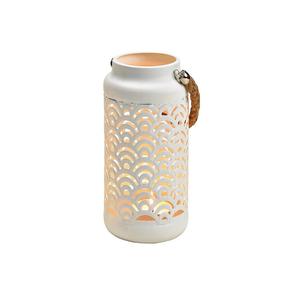 Portavelas con color blanco para decorar el hogar, portavelas de corte hecho a mano con mango de cuerda, precio al por mayor - Product Image 2