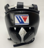 Protector de Cabeza de Boxeo Personalizable de Cuero Vacuno Genuino de Alta Calidad con Cordones, Negro, Transpirable, Ligero y de Secado Rápido