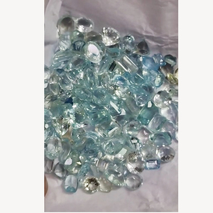 150 Piezas de Aguamarina Natural Azul, Corte Ovalado Octogonal, Facetado, 8mm-15mm, 290 Cts, Gemas Baruj de Alta Calidad, Iroc Sales - Product Image 1
