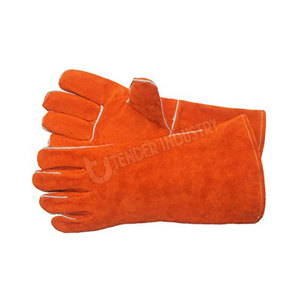 Gants de soudage antidérapants et résistants à la chaleur de haute qualité en cuir fendu de vache pour une protection confortable - Product Image 5