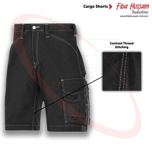 Pantalones cortos de carga para hombres en tela de sarga Pantalones cortos de trabajo de la mejor calidad Pantalones cortos de carga mecánicos de alta calidad para hombres - Product Image 2
