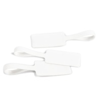 Étiquette de luxe miniature en matériau PET UHF NFC RFID pour bijoux (boucles d'oreilles, colliers, bracelets), étiquette découpée résistante à l'eau