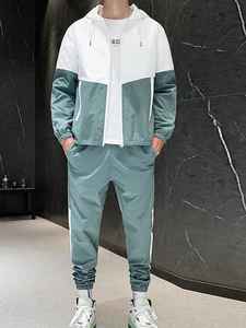 Conjunto Deportivo de Otoño para Hombre, Corte Ajustado, Personalizado, 100% Algodón, Sudadera con Capucha, Logotipo Personalizado, Resistente al Viento y Transpirable - Product Image 6