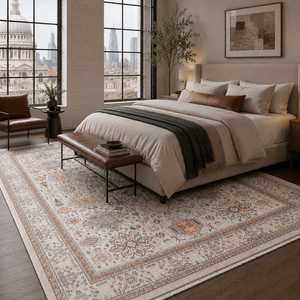 <b>Rug</b> Weavers RW7144 Tekke Oat Tribal Washable <b>Rug</b> Dropshipping Wholesale Washable Chenille 10 Sizes - Product Image 4
