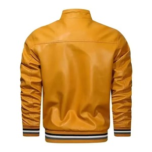 2025 OEM Service Men's <b>Leather</b> Jacket Customized Color Genuine <b>Leather</b> Full Sleeve Stand Collar Waterproof Breathable Winter - Product Image 2