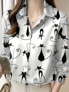 New Stylish Long Sleeves Breathable Women's Shirts Custom Casual High Quality Shirts 100% Organic Cotton Wholesale Shirt - Product Image 4