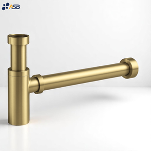 <span class=keywords><strong>Siphon</strong></span> de <span class=keywords><strong>siphon</strong></span> de bouteille de vidange de <span class=keywords><strong>lavabo</strong></span> de salle de bain certifié réglable 40mm - 32mm finition PVD chromée filigrane blanc mat - Product Image 3